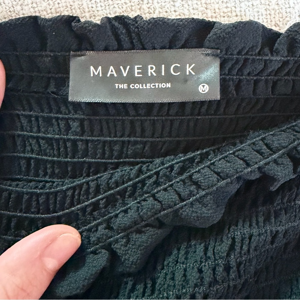 Smocked-Waist Black Wide-Leg Jumpsuit - Picture 3 of 3